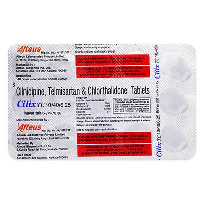 CILIX TC 10/40/6.25 Tablet 15's - Hypertension-Ana