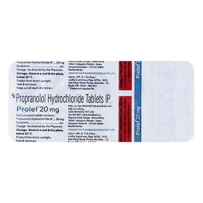 PROLET 20mg Tablet 10's - Hypertension-Bet
