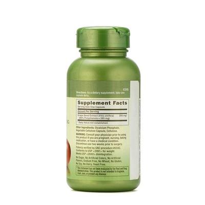 GNC Herbal Plus Grape Seed Extract 300 mg Vegetarian Capsules 100's - Herbal Dietary Supplement
