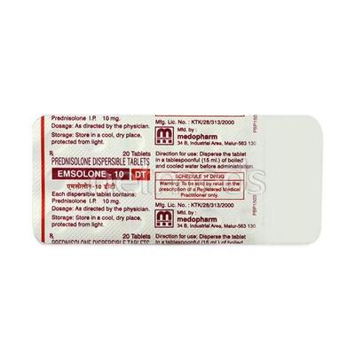 Emsolone DT 10mg Tablet 20'S - Hormonal Therapy-Cor