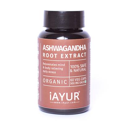 iAYUR Ashwagandha Extract 500 mg Veg Capsule 60's - Ashwagandha