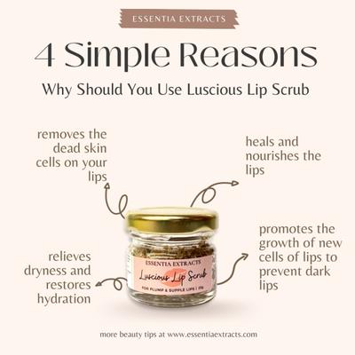 Essentia Extracts Plump & Supple Luscious Lip Scrub (Pack of 2 x 25 gm) 1's - Lip Scrubs