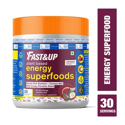 Fast&Up Plant Based Energy Superfoods Powder - Unflavoured 300 gm - Energy Drinks
