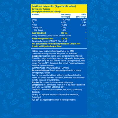 Fast&Up Plant Protein for Women - Chocolate Flavour 450 gm - Protein Drink