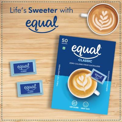 Equal Classic Sweetener Sachet (Pack of 5 x 50's) 1's - Sugar Substitute