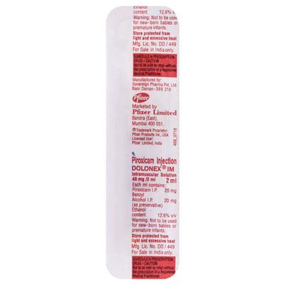 DOLONEX IM 40 Injection 2ml (N) - Pain relief-Nsa