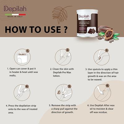 Depilah Liposoluble Wax - Dark Chocolate 800 ml - Hair Removal Accessories