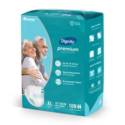 Dignity Premium Adult Diapers (XL) 10's - Adult Diapers & Pads