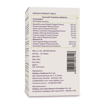 Siddhayu Painquit Tablet 60's - Pain Relief (Ayush)