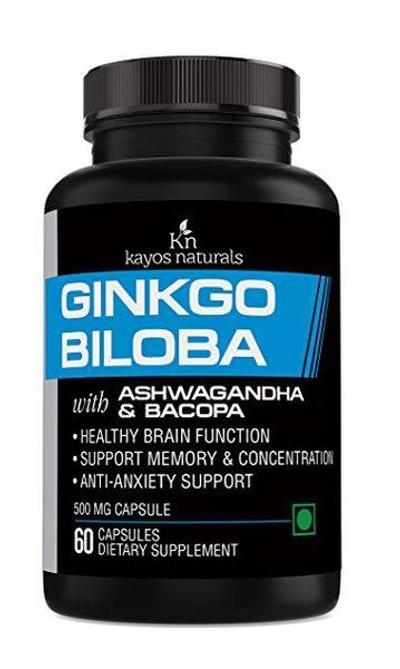 Kayos Naturals Ginkgo Biloba 500 mg Capsule 60's - Herbal Dietary Supplement
