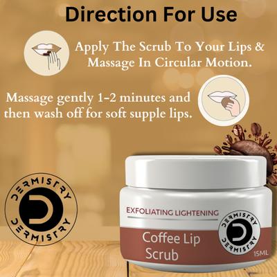 Dermistry Exfoliating Lightening Coffee Lip Scrub 15 ml - Lip Scrubs