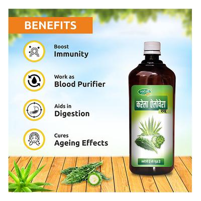 Swadeshi Ayurved Karela Aloevera Ras Juice 500 ml - Ayurvedic Juices