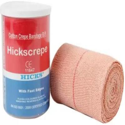 Hicks Hixcrepe Cotton Crepe Bandage B.P. with Fast Edges (10 cm x 4 m) - Bandages