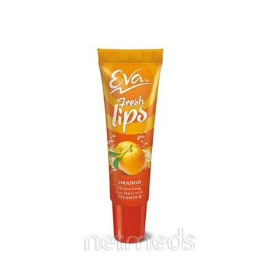 Eva Fresh Lips Tube - Orange Lip Balm 9 gm - Lip Balms