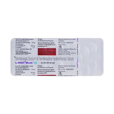 L Hist Mont FX 10/120mg Tablet 10'S - Allergies-Ant