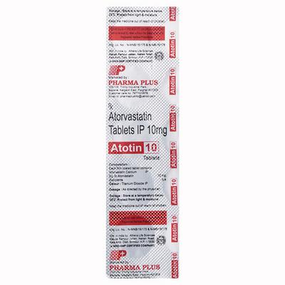 Atotin 10mg Tablet 10'S - High Cholesterol-Dys