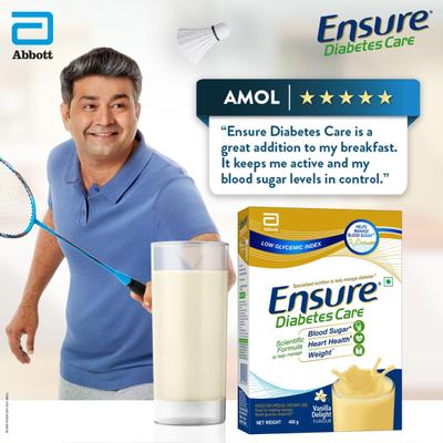 Ensure Diabetes Care Powder - Vanilla Flavour 1 kg (Refill Pack) - Diabetes (Fitness)