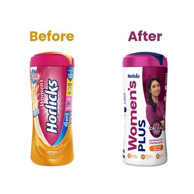 Women's Plus Horlicks No Added Sugar Powder - Caramel Flavour 400 gm (Pet Jar) - Daily Health Drinks