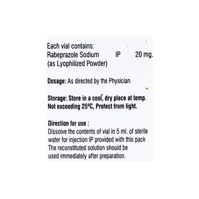 RABEXTIN 20 Injection 1's - Ulcer/Reflux/Flatulence-Aaa