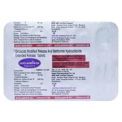 GLYCLAZAR M OD 60 Tablet 10's - Diabetes-Ant