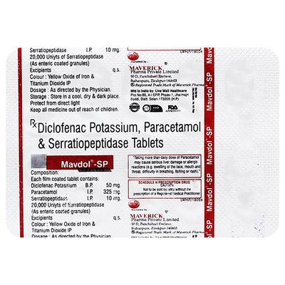 MAVDOL SP Tablet 10's - Pain relief-Nsa