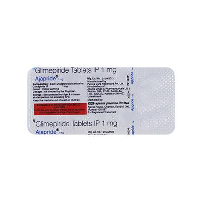 AJAPRIDE 1mg Tablet 10's - Diabetes-Ant