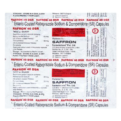 RAFRON DSR 40mg Capsule 15's - Ulcer/Reflux/Flatulence-Aaa