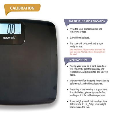 Newnik Personal Digital Weighing Scale - Black (N) - Weighing Scale