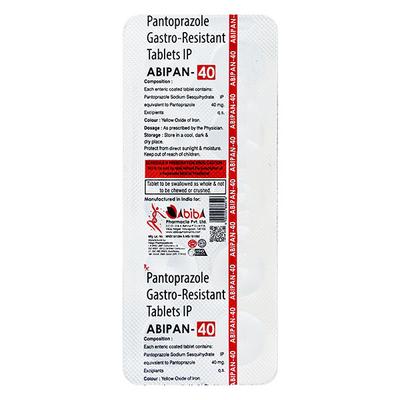 ABIPAN 40 Tablet 10's - Ulcer/Reflux/Flatulence-Aaa
