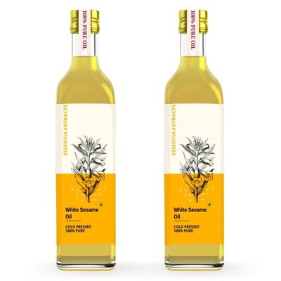 Essentia Extracts Pure Cold Pressed Oil - White Sesame (Pack of 2 x 500 ml) 1's - Massage Oils