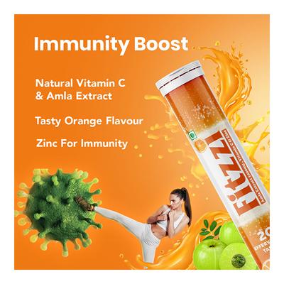 Fitzzi Amla Extract Vitamin-C & Zinc Effervescent Tablet 20's - Vitamin C