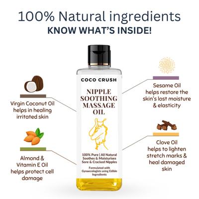 Coco Crush Natural Nipple Soothing Massage Oil 100 ml - Nipple Cream