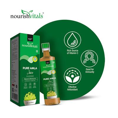 NourishVitals Pure Amla Juice 500 ml - Ayurvedic Juices