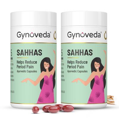 Gynoveda Sahhas Period Pain Ayurvedic Capsule (Pack of 2 x 120's) 1's - Women Health