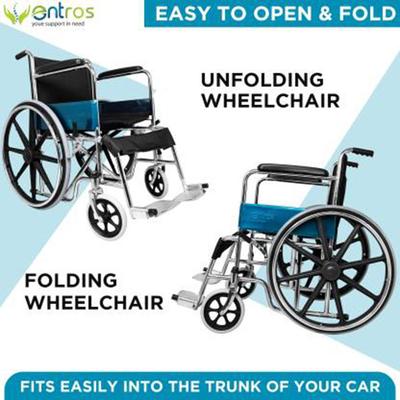 Entros Wheelchair - Chrome (SC809B) - Wheelchairs & Walking Sticks
