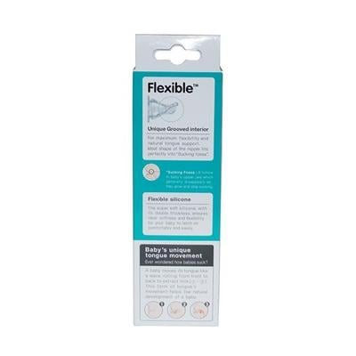 Pigeon Flexible PP Feeding Bottle with Round Base Nipple (M) - White 240 ml - Feeding & Nursing