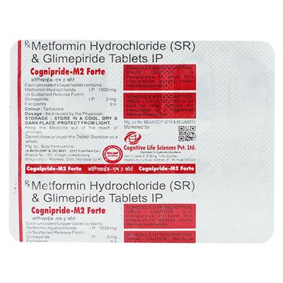 COGNIPRIDE M FORTE 2mg Tablet 10's - Diabetes-Ant