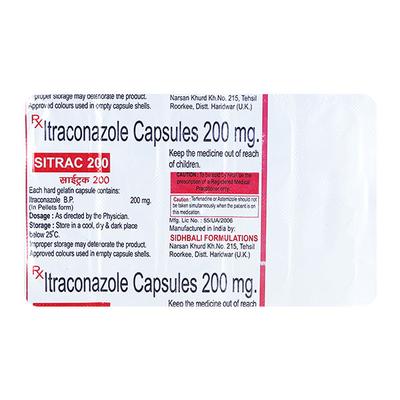SITRAC 200 Capsule 10's - Fungal Infections-Anf