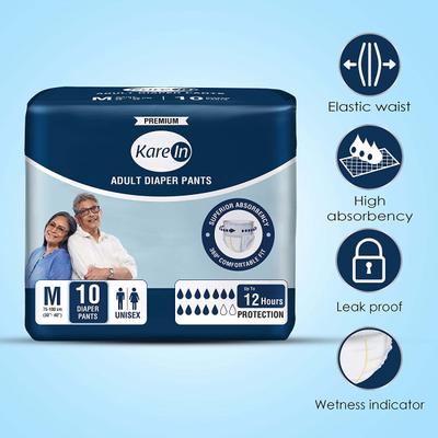 Kare In Premium Adult Diaper Pants (M) (75 - 100 cm) 10's - Adult Diapers & Pads