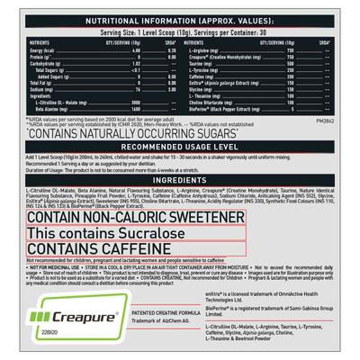 MuscleBlaze Pre Workout WrathX Powder - Voodoo Black 300 gm - Workout Essentials