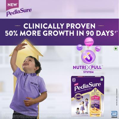 Pediasure Scientifically Designed Nutrition Health Drink Refill - Kesar Badam Flavour 200 g - Kids Nutrition