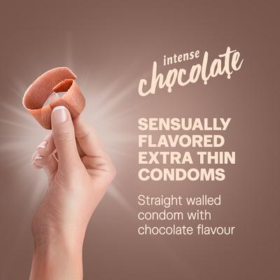 Durex Extra Thin Condoms - Intense Chocolate 10's - Plain/Flavoured Condoms