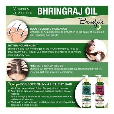 Morpheme Remedies Pure Bhringraj Hair Oil 200 ml - Hair Oils