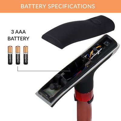 MCP Smart Folding & Height Adjustable Walking Stick with (Led Flashlight + SOS Alarm) - One Leg - Walker & Walking Stick