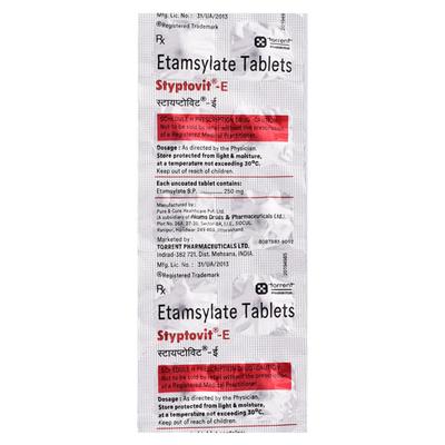 STYPTOVIT E 250 Tablet 10's - Bleeding Disorders-Hae