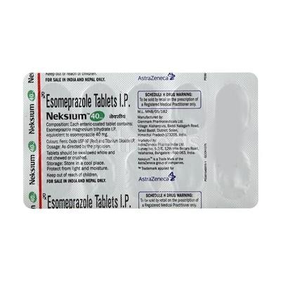 Neksium 40mg Tablet 10'S - Ulcer/Reflux/Flatulence-Aaa