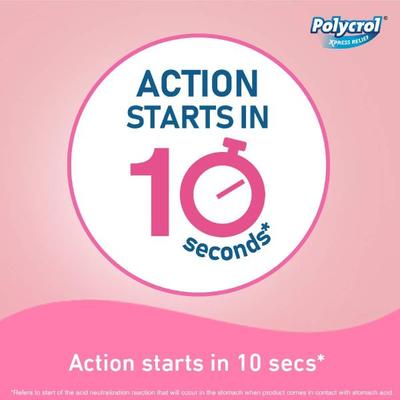 Polycrol Sugar Free Xpress Relief Antacid Antigas Gel - Mint 450 ml - Acidity