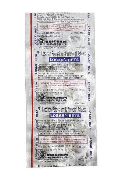 Losar Beta Tablet 10'S - Hypertension-Ang