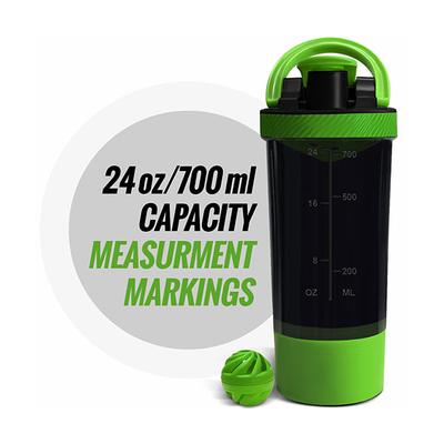 MuscleXP Power XP Gym Shaker - Black & Green 700 ml - Workout Essentials