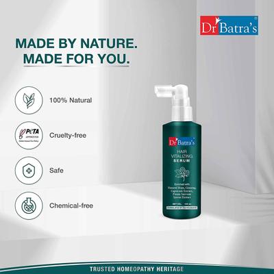 Dr Batra's Dandruff Cleansing Shampoo 500 ml + Hair Fall Control Oil 200 ml + Hair Vitalizing Serum 125 ml - Hair Treatment